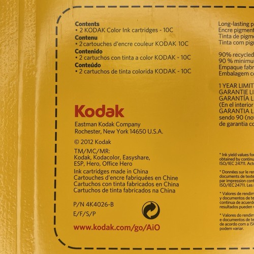Kodak Genuine 10C 2-Pack OEM Tri-Color Ink - Kodacolor Twin Pack - New - 第 13/18 張圖片