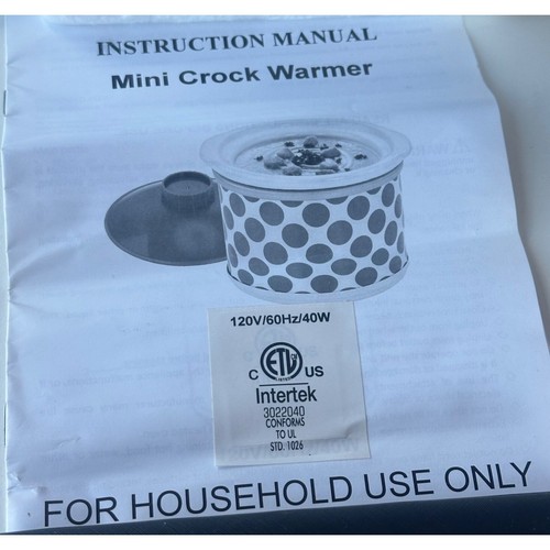 FineLife Auto Products Stainless Steel Mini Crockpot Stoneware 0.65 Quart (NIB) - Picture 15 of 23