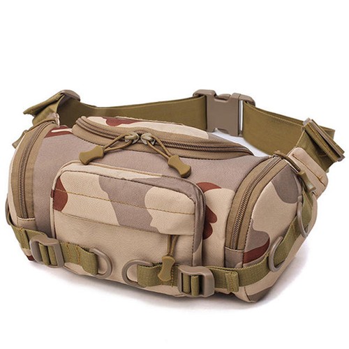 Mens Waist Bags Outdoor Nylon Crossbody Tactical Waterproof Motorcycle Bum Bag - Picture 15 of 15