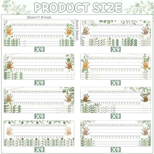 72 Pcs Eucalyptus Name Plates for Desks Classroom Student Desk Name Greenery - Picture 3 of 7