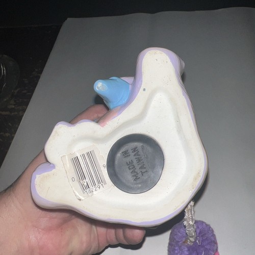 RARE Vintage 1985 Pretty Bit Popples Ceramic Piggy Bank w/ Plush Tail - Picture 10 of 18