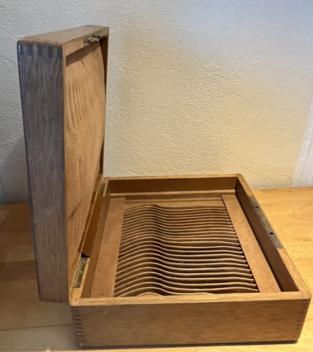 SCHATULLE HAUSHALTSSCHATULLE SILBER (leer) aus Eiche. Gabel - Bild 5 von 21