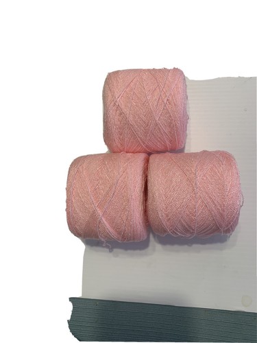 Lace yarn Hilo Crystal Color 03Pink.Acrylic/Rayon.900 yards per ball.1 lot of 3. - Picture 2 of 3