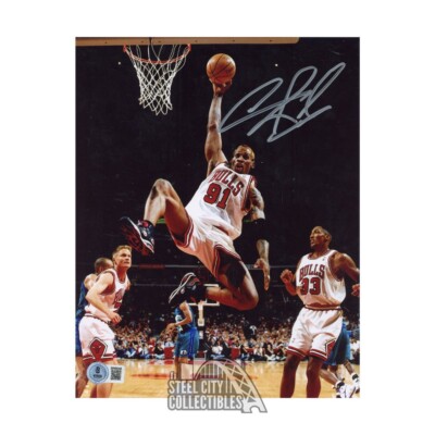 Dennis Rodman Autographed Chicago 8x10 Basketball Photo