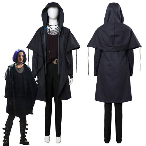 New Teen Titans Rachel Roth Raven Cosplay Costume Outfit Hooded Jacket Cloak