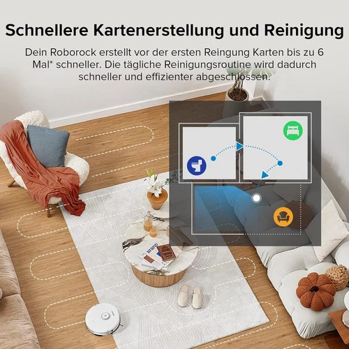 Roborock S8 Saugroboter mit Wischfunktion,DuoRoller-Bürste,6000 Pa,LiDAR,App - Bild 7 von 10