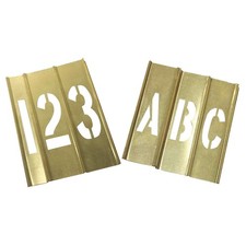 GRAINGER APPROVED 20Y518 Stencil Kit 46 Piece 1 In Brass 20Y518