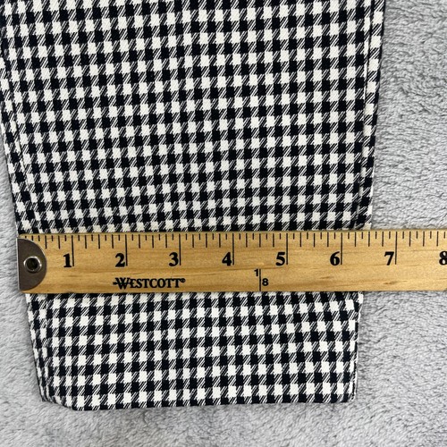 Banana Republic Sloan Ankle Pant Womens 6 Black White Houndstooth Skinny Fit - Picture 14 of 16