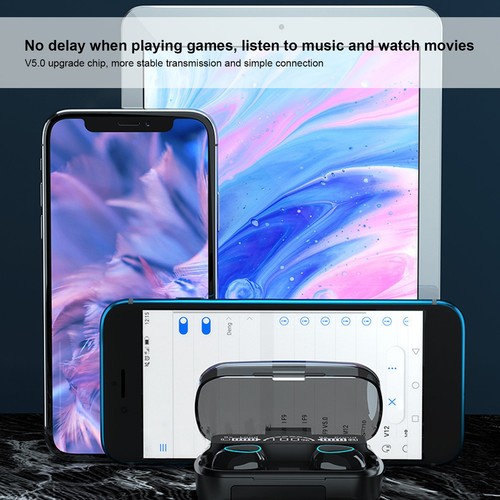 BT Earbuds Noise Cancelling IPX7 Waterproof Stereo Bass Wireless Earphone Wit FY - Zdjęcie 17 z 24