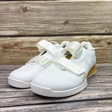Mens Size 9 Used TYR L-1 Lifter Shoes White Gold Weightlifting Gym Sneakers