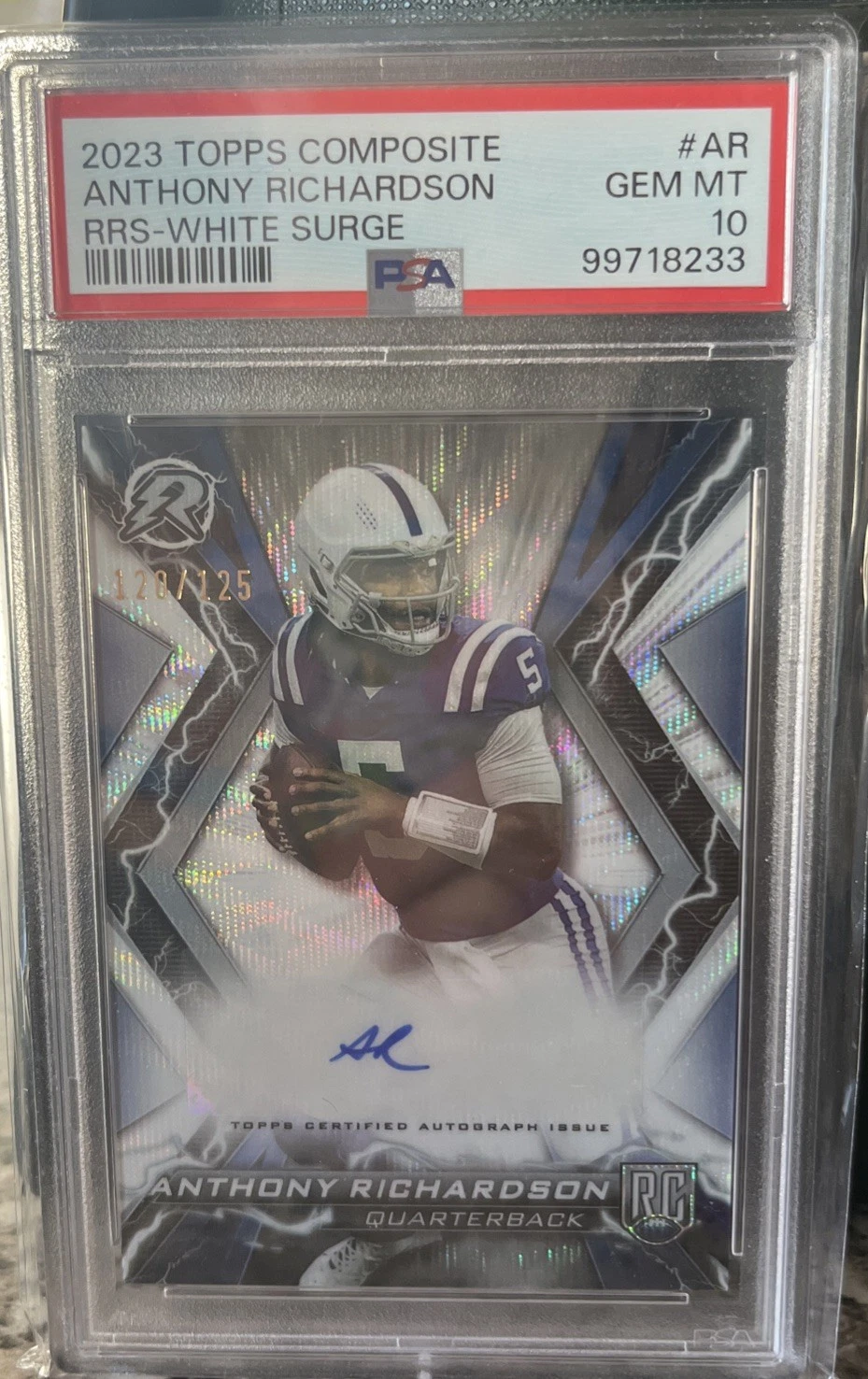 Anthony Richardson Topps Composite Resurgence Rookie Signatures #AR White Surge