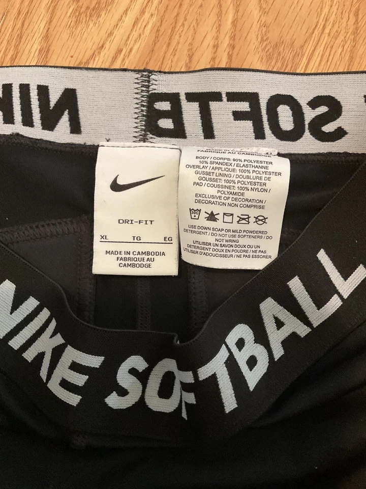 Nike Dri-Fit Girls Softball Slider Shorts Sz.XL (26in Waist Stretchable - Image 3 of 4