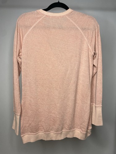 LATCHED MAMA Women's Large Breastfeeding Flap Sweatshirt Nursing Coral Heather - Picture 4 of 6
