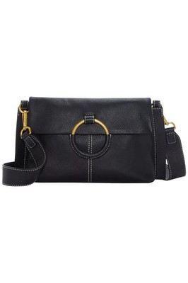 Vince Camuto Bubble Leather Livee Crossbody Black