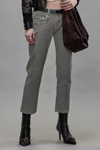 R13 Boy Straight Jeans Printed Houndstooth NWT Size 28