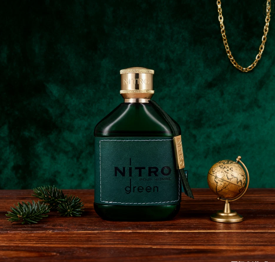 Nitro Green Eau De Parfum 3,4 oz - perfume masculino fresco e energético - Imagem 3 de 4