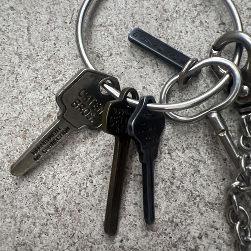 DSQUARED 2 Cinturón Llavero Plata Billetera Accesorios Hombre’s Vintage Antiguo - Imagen 7 de 9