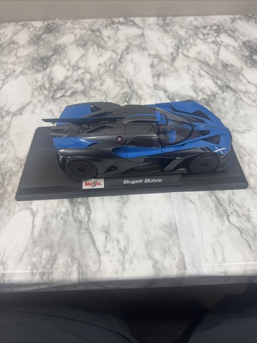 1/18 Maisto Bugatti Bolide Nero Blu Diecast Edizione Speciale NO SCATOLA - Foto 2 di 23