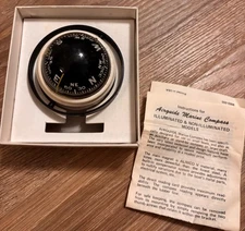 Vintage Airguide Model 87-W Marine Boat Compass in Box