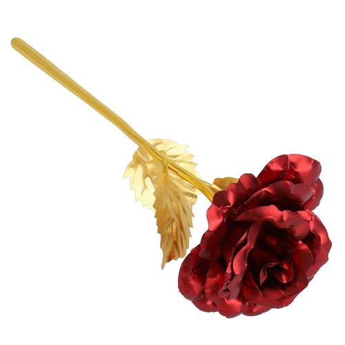 24K Placcato Oro Lamina Rosa Fiore Artificiale for Valentine Madre Giorno Moglie - Imagen 16 de 48