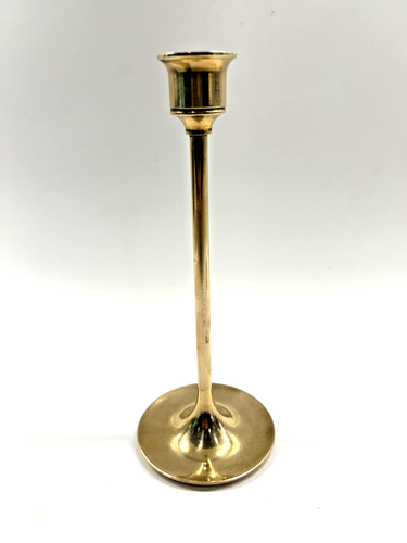 Vtg Brass Candlestick Holders Graduated Taper Candles Made in Taiwan Set of 3 - Picture 3 of 6