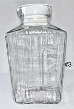 #8 MFR Mkd #6 VINTAGE 2QT Anchor Hocking BISTRO Ribbed Glass PITCHER 64OZ (3)