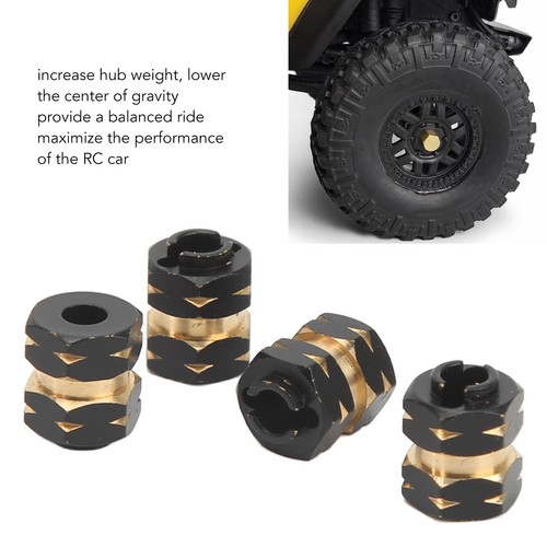 4x RC Wheel Hub Hex Extension Adapter Brass For Axial SCX24 AXI90081 AXI00001 1/ - Picture 8 of 23