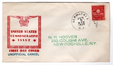 #654 Electric Light Edison 1929 FDC - Sanders Unofficial u/o New Market NJ