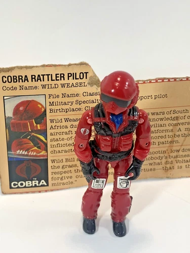 New ListingVINTAGE GI JOE ARAH COBRA WILD WEASEL 1984 COMPLETE WITH CARD HASBRO