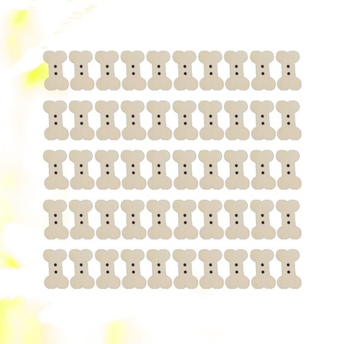 100pcs Bone Shape Buttons DIY Two Holes Buttons Wooden DIY Handcraft Accessary - Picture 6 of 11