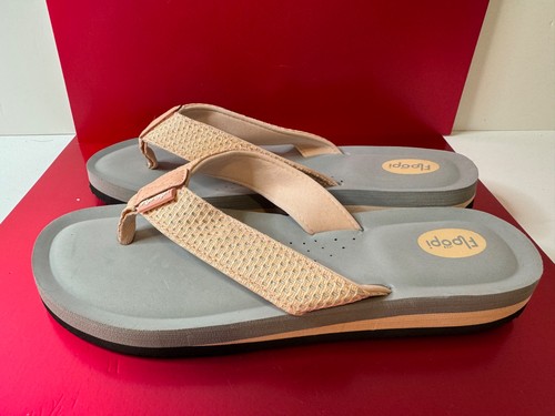 Chanclas Floopi para mujer talla 9 Sofia brillantes cómodas pálido rosa melocotón gris - Imagen 7 de 13