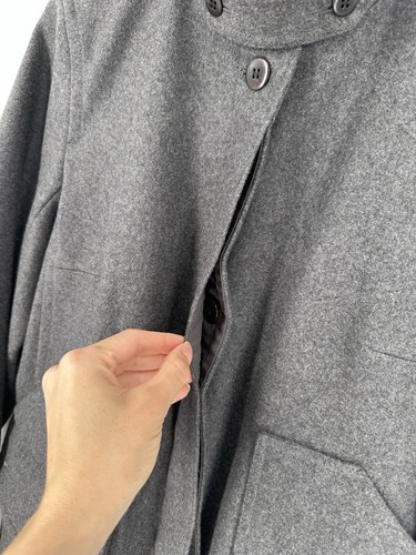 J.Crew Vintage grau Wollmischung Militär inspiriert vollständig gefüttert Erbsenmantel S gebraucht, in einwandfreiem Zustand - Bild 8 von 10