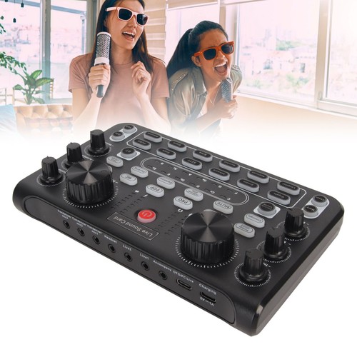 Live Sound Card With Multi Sound Effects BT Noise Reduction Sound Mixer Boar Hot - Afbeelding 11 van 24