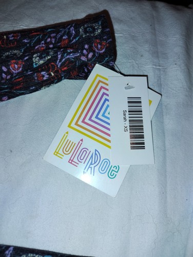Lularoe Sarah Xtra Small NWT Open Cardigan Ribbed Floral New XS - Picture 3 of 5