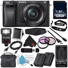 Sony Alpha a6300 Mirrorless Digital Camera with 16-50mm Lens (International