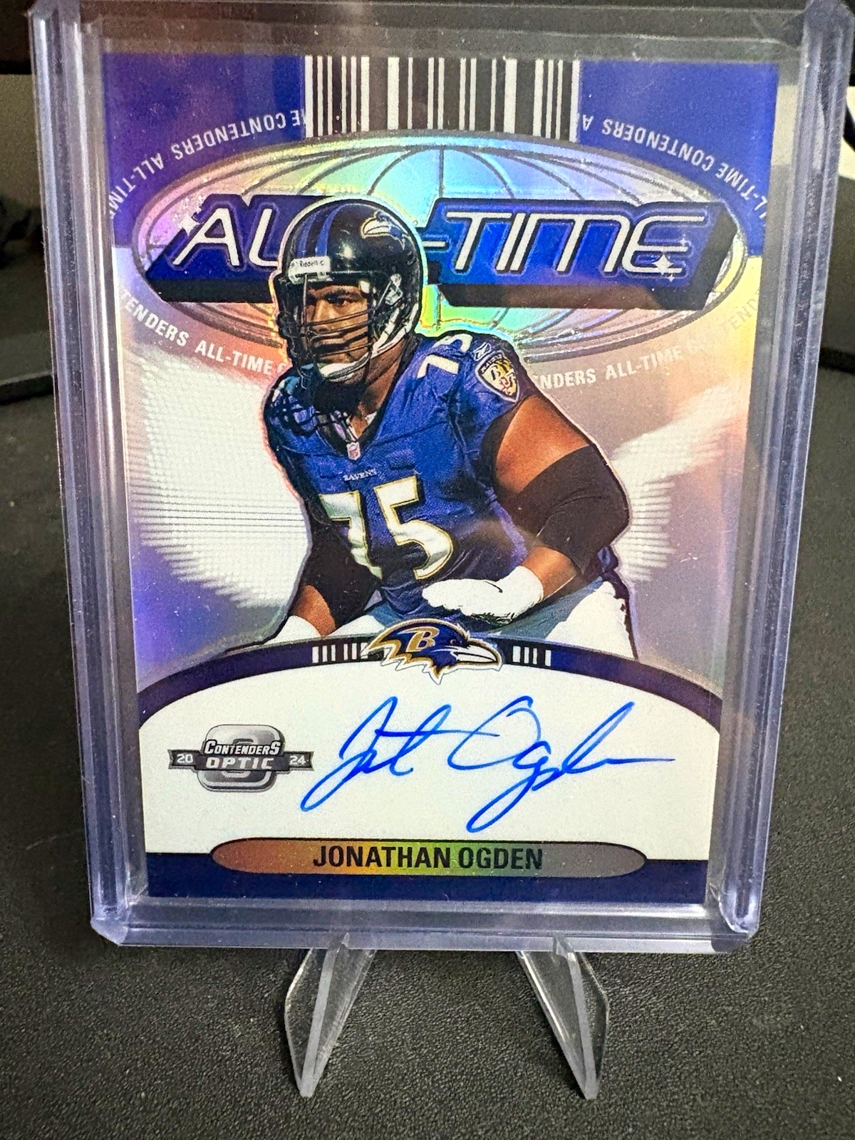 2024 Panini Contenders Optic Jonathan Ogden Auto /75 ATC-JON