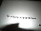 each link 8 3/4" Mark 925 Aj Silvertone Chain Links 72 White Stones 8 in