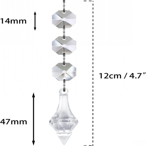 5pcs Crystal Diamond Crystal Hanging String Xmas Tree Decoration Christmas - Picture 12 of 14