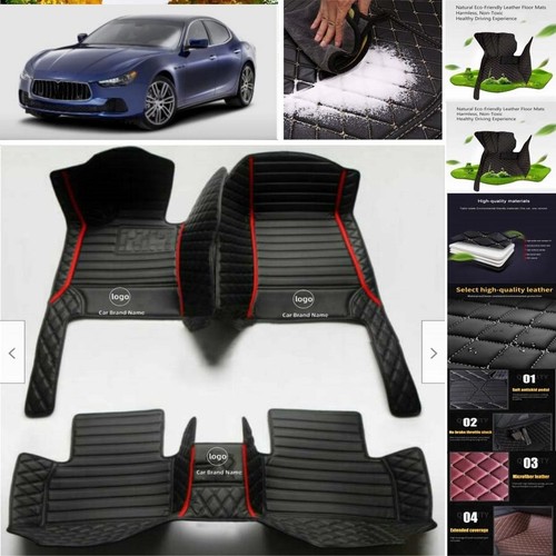 For Maserati Ghibli Car Floor Mats Carpets Cargo Liners Custom All Weather - Imagen 21 de 33