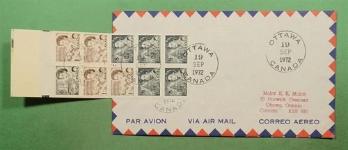DR WHO 1972 CANADA FDC? QEII BOOKLET PANE MODEL T CAR w31618