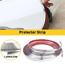 0.47"x16FT Car Moulding Trim Strip Door Window Guard Protector Chrome Universal