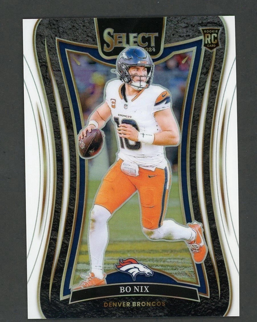 2024 Panini Select Bo Nix Rookie Suite Level White Refractor /35 #382 Broncos 🔥