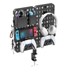 7 in 1 Clamp-on Desk Pegboard No Drill Side Storage with Phone Stand/Pen