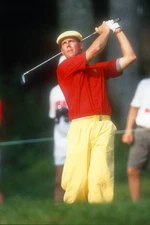 American golfer Payne Stewart tees off during the day two Kemper O- Old Photo