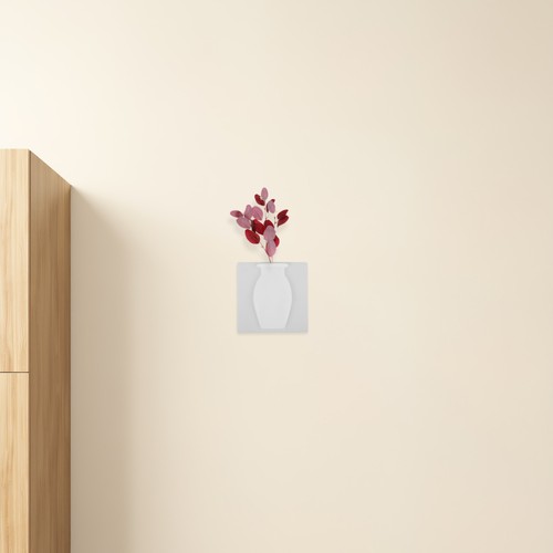  Vaso da fiori da parete 3 pezzi: vaso da fiori da appendere a parete rimovibile pianta bouquet - Foto 11 di 12