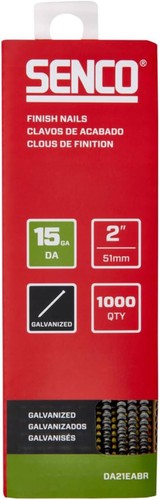 SENCO DA21EABR 2" 15 Calibre Acabado en Ángulo Clavos, Acabado Galvanizado, 1000 Unidades Pa - Imagen 2 de 4