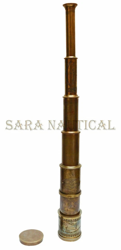MARITIME TELESCOPE ANTIQUE BRASS PIRATE MARINE SPYGLASS VINTAGE X-MASS GIFT - Image 4 of 4