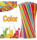  100 Neon Straws Flexible Bendy Birthday Party Plastics Drinking Straws