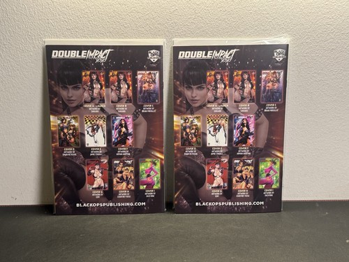 Double Impact #1 Brian Miroglio Set Trade & Topless Virgin Kickstarter Variant - Picture 2 of 2