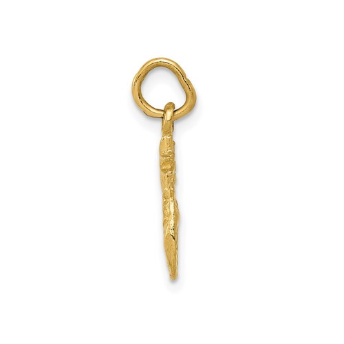 14k Gelbgold kleine polierte Ananas Charm - Bild 2 von 6